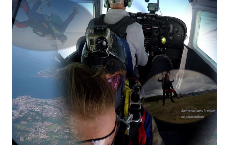 Saut en Parachute tandem à l'école de parachutisme de Guiscriff
